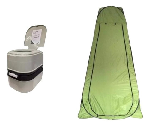 Combo Baño Químico 24lt. Carpa Baño Color Mix