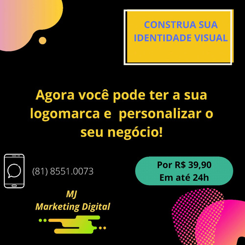 Imagem 1 de 1 de Criamos Sua Logomarca Em Até 24h! Fidelize Seus Clientes!