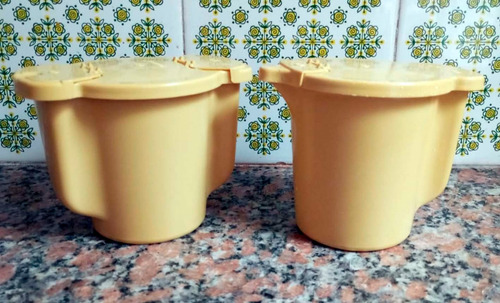 Tupperware Azucarera Y Yerbera Original Lote X2 Amarillo