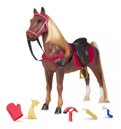 Imagen 3 de 7 de Muñeca Ecuestre Rashida 45cm + Caballito Y Accesorios Nuevo