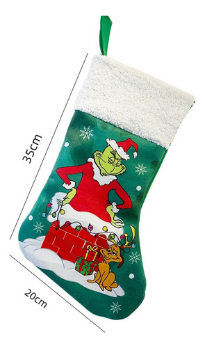 A Juego De Bolsas Regalo Con Calcetín Navideño Grinch 4 Pcs