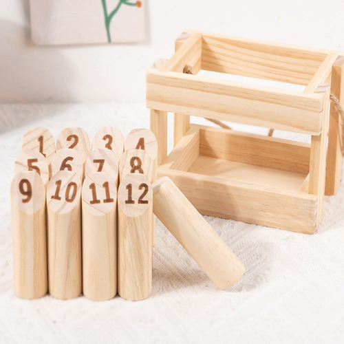 Juego De Lanzamiento De Bloque Numerado, 12 Pines Numerados