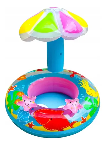 Flotador Inflable Bebe Niña Sombrilla