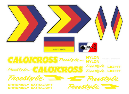 Adesivos Antiga Caloicross Freestyle S: Tricolor L: Amarelas