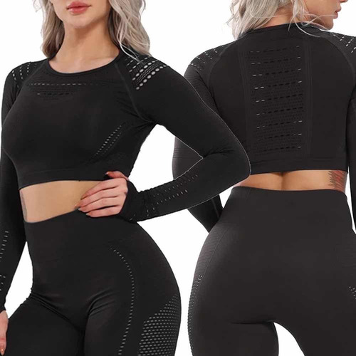 Conjunto Deportivo Licra Y Top Manga Larga