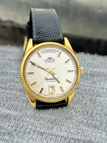 Reloj Haste Day Date Presidente Automatic 1960s Original Oro