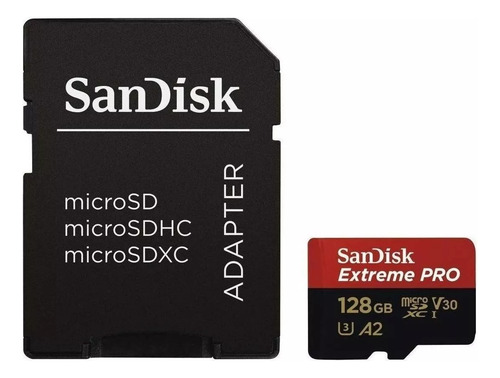 Memoria Microsd Xc 128 Gb Sandisk Extreme Pro C10 U3 4k Gopr
