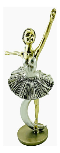 Figura Bailarina Luna Escultura 20cm Ballet Danza Deco Zn Ct