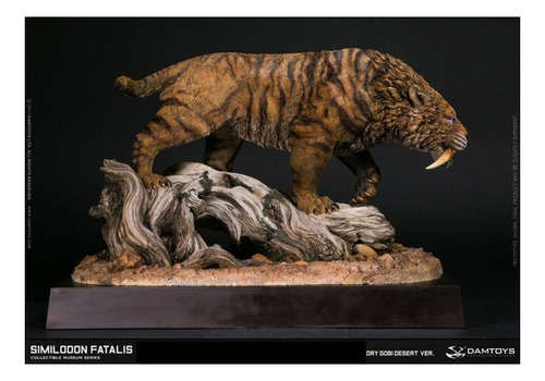 Damtoys Smilodon Fatalis Dry Gobi Desert Ve Estatua Sideshow