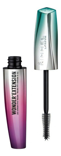 Máscara Rimmel London Wonder Extension 003 Black Volume, color negro