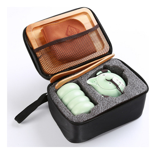 Juego De Té Verde Portátil De Viaje, Porcelana, Artículos De