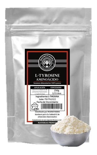 L-tirosina 100% Pura 250g Polvo - g a $248