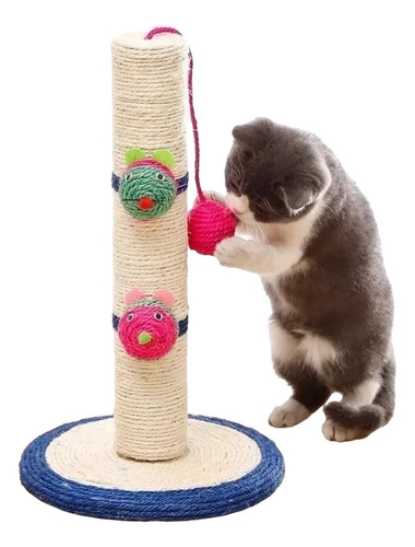 Rascador De Gato Árbol Sisal Columna Desmontable 