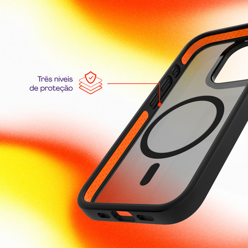 Capa Anti-impacto Magsafe Fosco iPhone 15 Pro Geonav