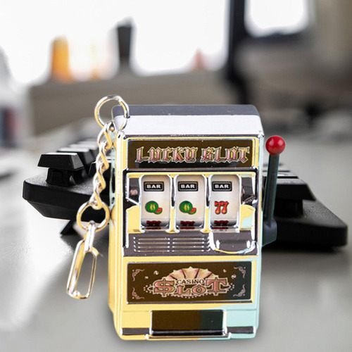 Mini Slot Machine Toy Novelty Funny Games Keychain For Women