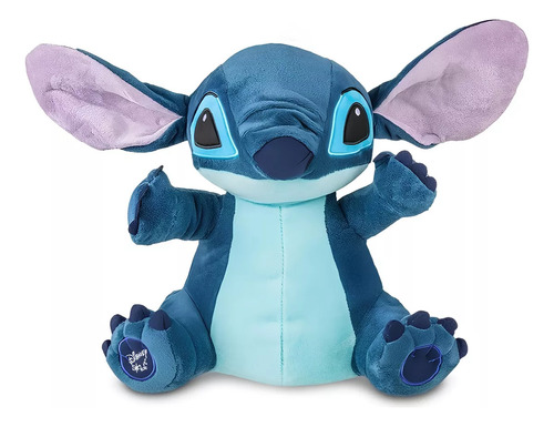 Boneco de Pelúcia Lilo e Stitch com Luzes na Bochecha 22cm Disney Pantior Azul
