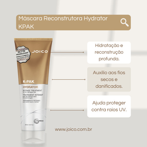 Kit Duo Joico K-pak Smart Release (shampoo E Máscara)