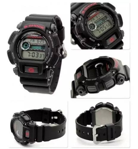 Relógio Casio G-shock Dw-9052 Preto Azul Original C/ Caixa