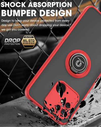 Funda Nueva Anillo Soporte Resistente Mica 9d Slim Carcasa Protector Tapa Mate Huawei Y70/y70 Plus