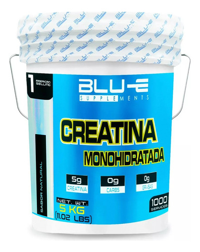 Creatina Monohidratada Blu-e Supplements 5 Kg 1000 Servicios Natural