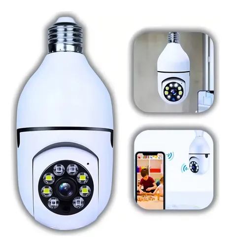 Camera Lampada B Max Wifi 360 Infravermelho Ip44 1080p Seguranca
