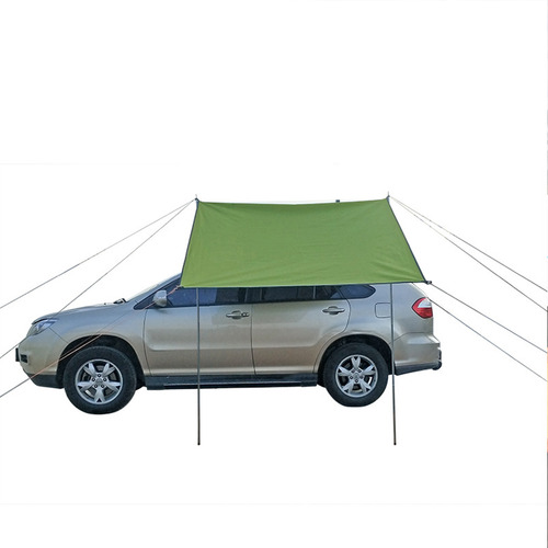 _ Tenda Lateral De Carro Portátil Verde Do 300x200cm.