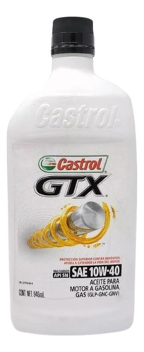 Aceite Motor 10w40 Gtx 946ml Presentación Oficial Castrol