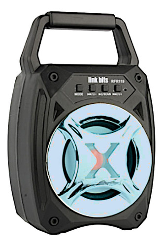 Bocina Bafle 3in Radio Fm Bluetooth Led Sd Aux Cable V8 2pzs