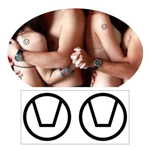 Tatuagem Temporária Adeptos Símbolo Swinger Reconhecimento