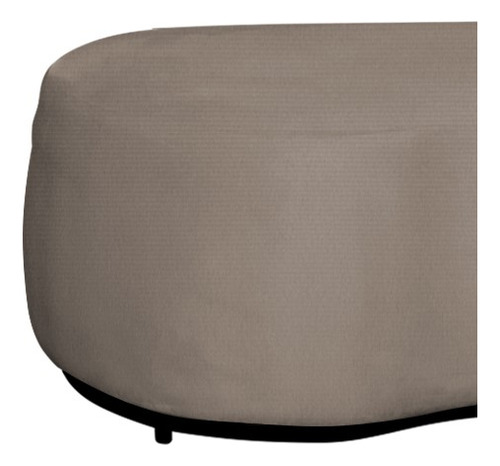 Puff Decorativo Beatriz Orgânico Crm Veludo Azul Turquesa Cor Suede Capuccino