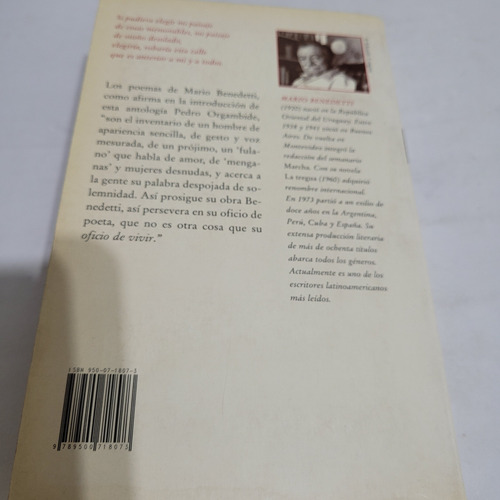 Libro,antologia Poetica,mario Benedetti,sudamericana (Usado)