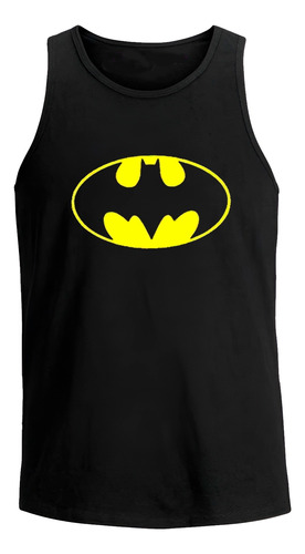 Polera Batman Logo Musculosa Sudadera Gym Fitness  Grafimax