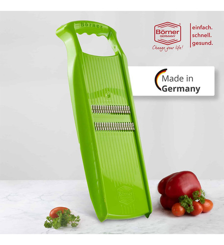 Imagen 2 de 4 de Kit Borner Mandolinas 5 Cortes Waffel + Roko + Protector