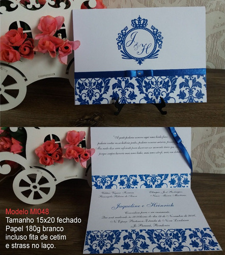 Imagem 8 de 10 de Convite De Casamento Barato (70un)
