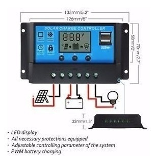 Kit Painel Placa Célula Energia Solar Fotovoltaica 30w Watts