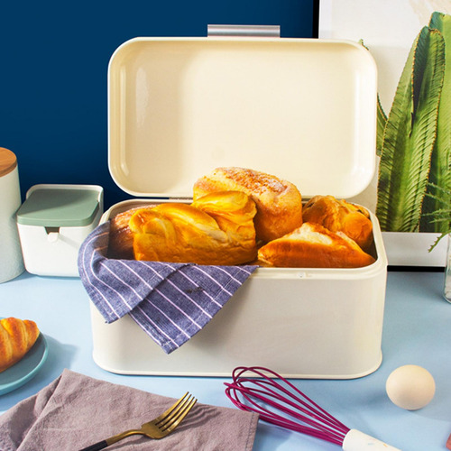 Caja De Pan Recipiente Multipropósito Con Tapa Soporte De