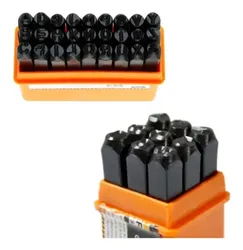 Comprar Kit Jogo Marcador Punção 36pcs Alfanumerico 4mm Letra Numero no Mercado Livre