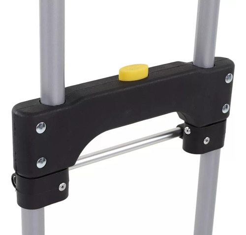 Carretilla Zorra Plegable De Metal Reforzado Hasta 70kgs Gris/negro