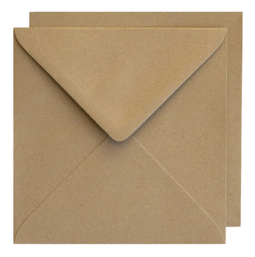 50 Sobres De Papel Kraft De 150g 15x15cm