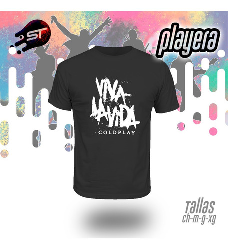 Imagen 2 de 2 de Playera Coldplay Viva La Vida Coldp-001