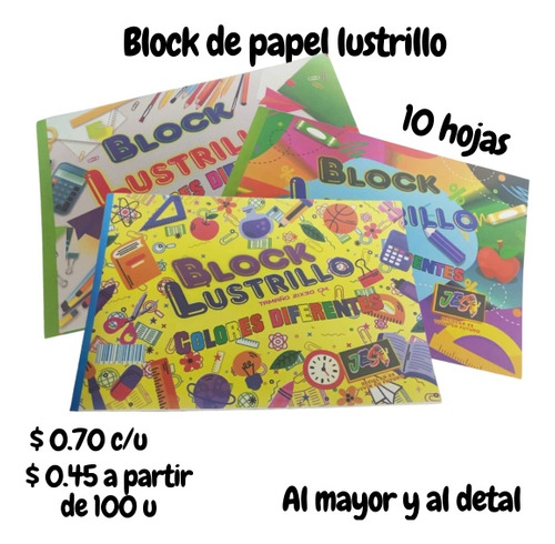 Block Construcción Block Papel Lustrillo Venta Mínima 3 U.