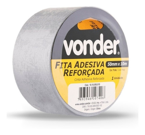 Fita Impermeavel Laje Telhado 50 Mm X 10m Prata Vonder