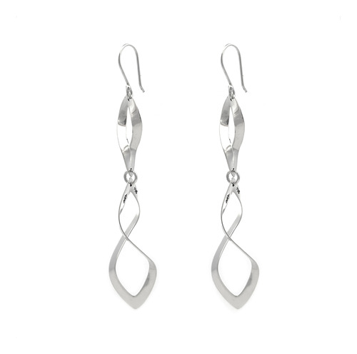 Aretes Largos De Plata .925 Colgante Mujer Agálea 