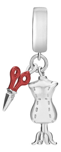 Dije Charm 100% Plata Ropa Vestir Moda Modista Diseño Plata
