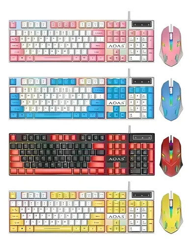 Teclado Y Mouse Rgb Retroiluminado Combo M450 Full Color
