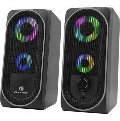 Imagem 2 de 3 de Caixa De Som Multimídia Gamer Black Hawk Rgb Fortrek G
