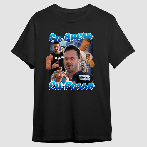 Camiseta Academia Meme Cariani Eu Quero Eu Posso Treino Gym