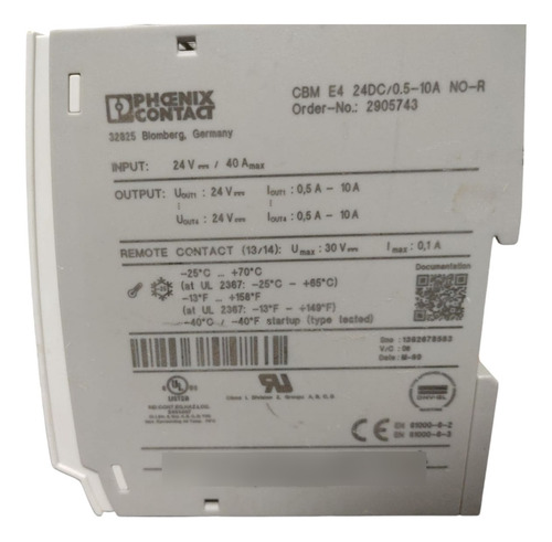 Phoenix Contact Cbm E4 24dc/0.5-10a (Usado)