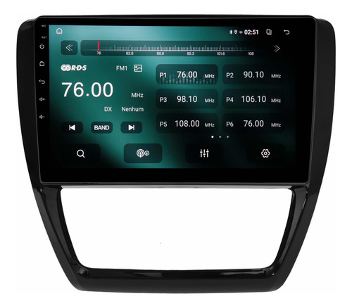 Multimidia Vw Jetta 2011 Até 2017 Android 13 2gb 64gb 10p Cor Black Piano