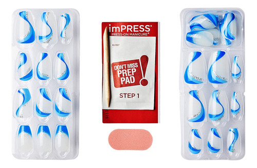 Presiona Las Uñas Con Forma De Ataúd Azul «hipnotiza»